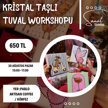 Kristal taşlı tuval Workshop