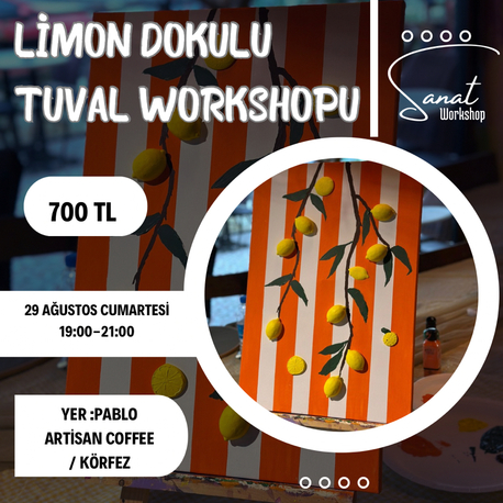 Limon dokulu tuval workshopu