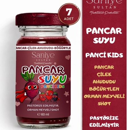 Pancar Suyu Panci Kids (Çocuklar İçin) 7 li Paket Orman Meyveli Shot | 60 ml × 7