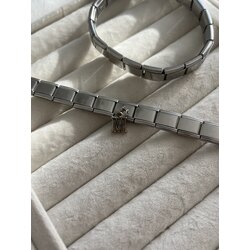 Silver M Harfli İtalyan Charm Bileklik 