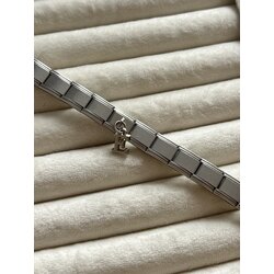 Silver E Harfli İtalyan Charm Bileklik 