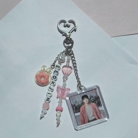 Seokjin Temalı Pembe Anahtarlık 