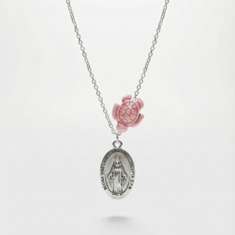 Kaplumbağa Charm Madalyon Kolye