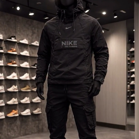 TAKIM Nike Kanguru Cepli Yağmurluk + Kargo Cepli Pantolon 