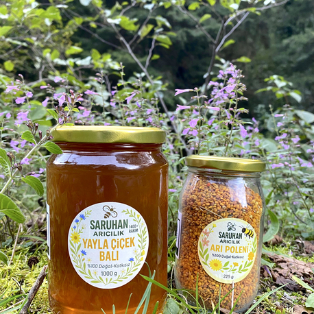 1000g Yayla Çiçek Balı + 225g Arı Poleni