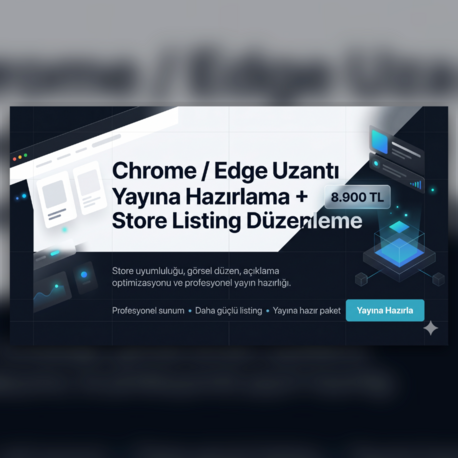 Chrome / Edge Uzantı Yayına Hazırlama