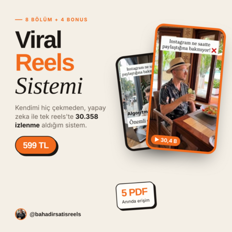 Viral Reels Sistemi + 4 Bonus (Dijital PDF)
