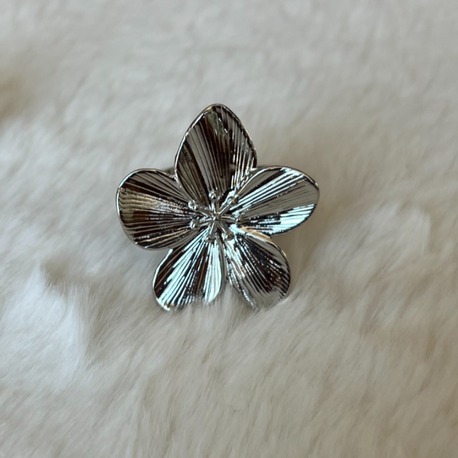 Silver Hibiscus Çiçek Yüzük