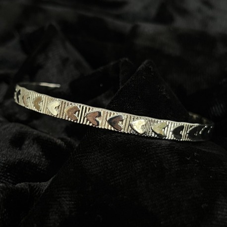 Silver Çelik Vintage Kalp Bileklik