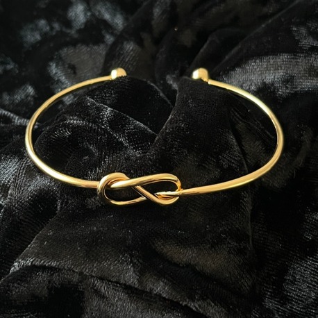 Gold Çelik Knot Düğüm Manşet Bileklik