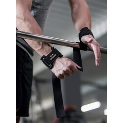 Bilekli Fitness Strap - Lifting Straps, Ağırlık Kayışı Siyah