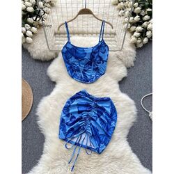 Butterfly Patterned Top And Bottom Set
