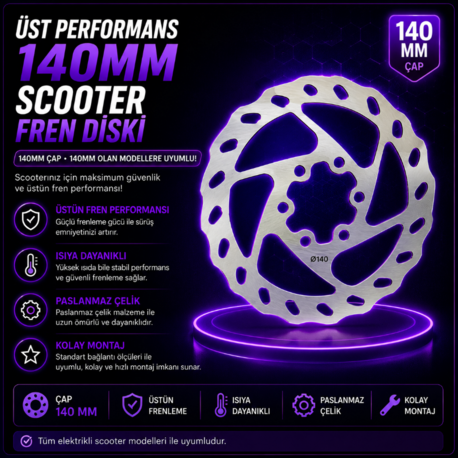 Üst performans 140MM Scooter Fren Diski