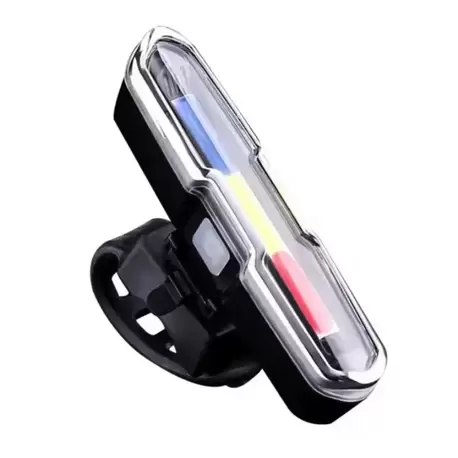 Bisiklet Led İkaz Uyarı Fener Mavi Kırmızı Beyaz Çakarlı USB Şarjlı Stop Lambası