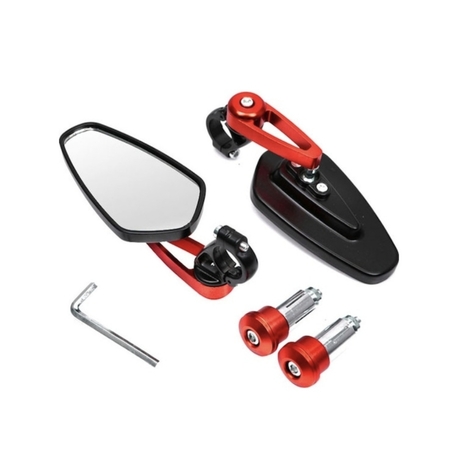 Kırmızı E-Scooter Gidon Aynası – Elektrikli Scooter ve Bisiklet Uyumlu