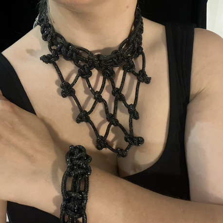 SE’Atelier Kristal kafes gerdanlık