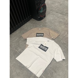  Branding baskılı üst kalite beyaz oversize tişört