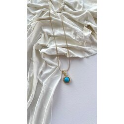 Turquoise Steel Kolye