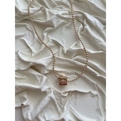 Küp Gözlü Dorika Kolye (Rose Gold)