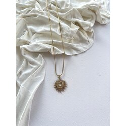 Heart Sun Steel Kolye