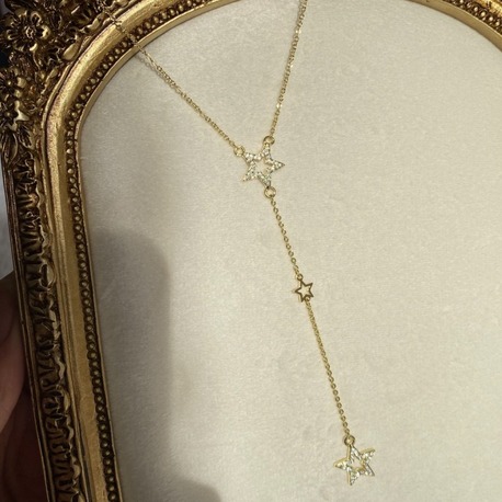 starry y kolye | altın kaplama