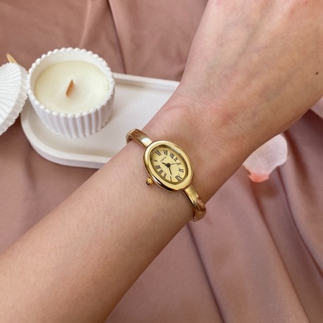 gold krem vintage basic saat
