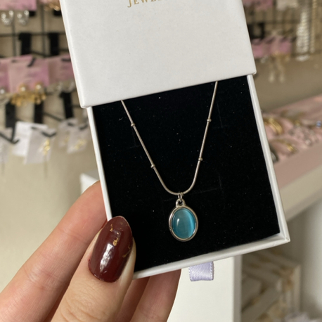 silver oliva kolye | altın kaplama