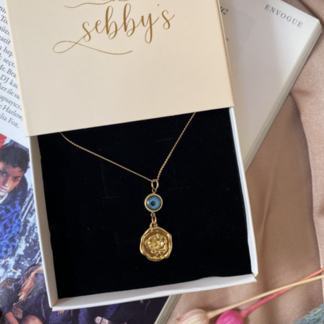 gold plaka II kolye | çelik
