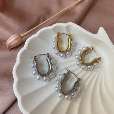 pearly küpe | çelik