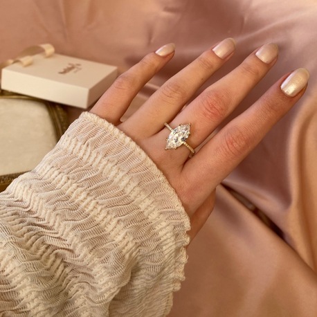 gold grand marquise yüzük | altın kaplama