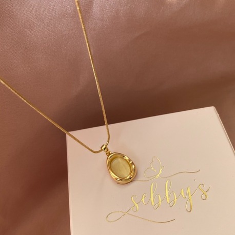 gold white stone kolye | çelik
