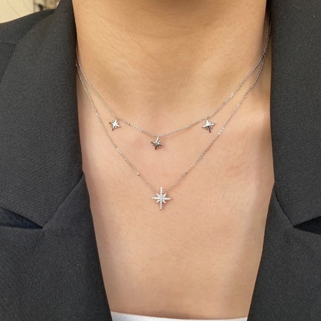 silver lustre kolye | altın kaplama