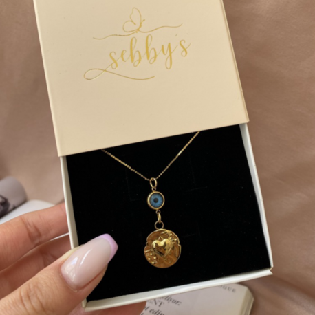 gold plaka III kolye | çelik
