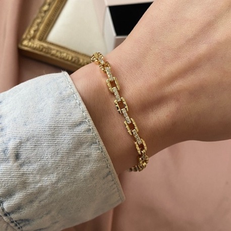 gold chain bileklik | altın kaplama
