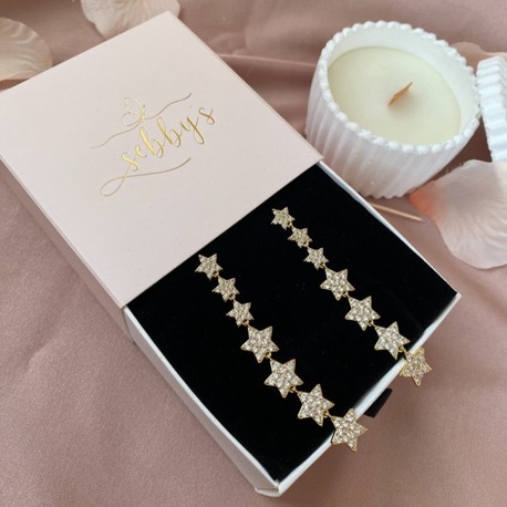 gold star girl küpe | altın kaplama