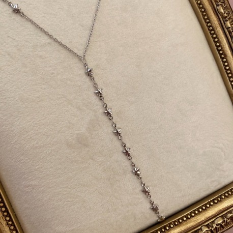 silver starry y kolye | altın kaplama
