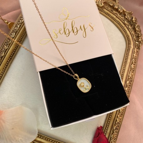 gold rosy kolye | çelik 