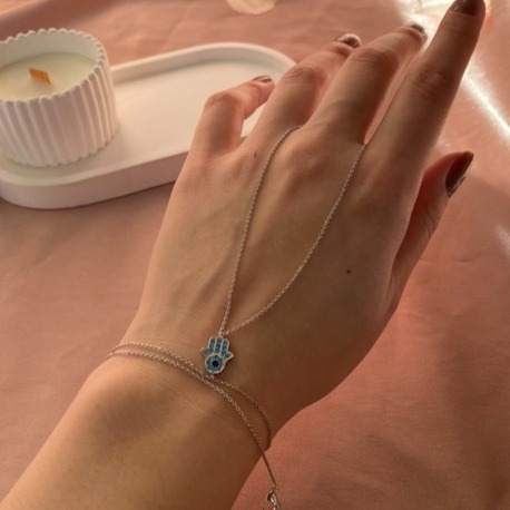 silver hamsa şahmeran | altın kaplama