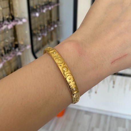 gold sun kelepçe | çelik
