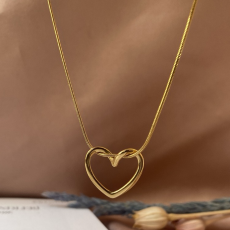 loop heart kolye | çelik