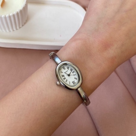 silver beyaz vintage basic saat