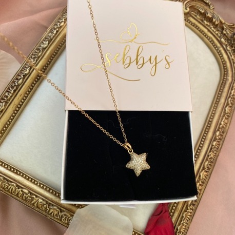 gold bubble star kolye | çelik