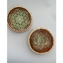 bambu dönüşlü lotus ve yaşam çiçeği ikili set