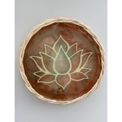 bambu örgülü epoksi Lotus dekor 