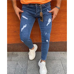 slim fit yırtıklı tarz pantolon
