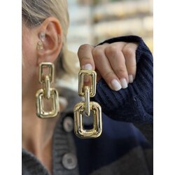 Uzun gold küpe
