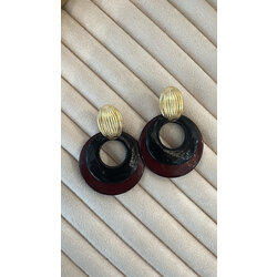 Yuvarlak model gold/siyah/bordo