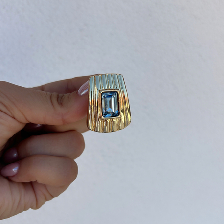Premium tasarım küpe (mavi)