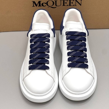 McQueen Erkek İthal  Beyaz Lacivert İpli Spor Ayakkabı