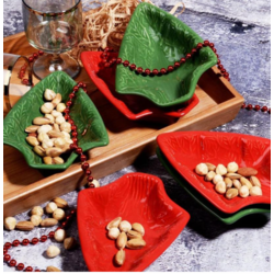 Seramik Çam Ağacı Çerezlik (Renkli)